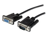 StarTech.com Cable serie DB9 RS232 noir en liaison directe 1 m - M/F - Rallonge de câble série - DB-9 (M) pour DB-9 (F) - 1 m - noir - pour P/N: 1P3FPC-USB-SERIAL, ICUSB2321F, ICUSB2324, ICUSB2324I, ICUSB232IS, ICUSB232V2 MXT1001MBK