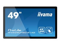 iiyama ProLite TF4939UHSC-B1AG - Classe de diagonale 49" écran LCD rétro-éclairé par LED - signalétique numérique interactive - avec écran tactile (multi-touches) - 4K UHD (2160p) 3840 x 2160 - noir mat TF4939UHSC-B1AG