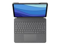 Logitech Combo Touch - Clavier et étui - avec trackpad - rétroéclairé - Apple Smart connector - QWERTY - Italien - gris oxford - pour Apple 12.9-inch iPad Pro (5ème génération) 920-010212