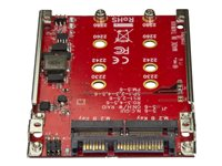 StarTech.com Adaptateur pour deux disques SSD M.2 vers SATA - Convertisseur disque NGFF vers SATA dans baie de 2,5" - RAID - Contrôleur de stockage (RAID) - M.2 - M.2 Card - RAID RAID 0, 1, JBOD, BIG - SATA 6Gb/s - rouge S322M225R