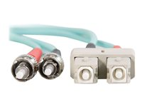 C2G SC-ST 10Gb 50/125 OM3 Duplex Multimode PVC Fiber Optic Cable (LSZH) - Câble réseau - ST multi-mode (M) pour SC multi-mode (M) - 10 m - fibre optique - duplex - 50 / 125 microns - OM3 - sans halogène - turquoise 85527