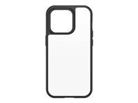 OtterBox React Series - ProPack Packaging - coque de protection pour téléphone portable - antimicrobien - polycarbonate, élastomère thermoplastique (TPE), 50 % de plastique recyclé - cristal noir - pour Apple iPhone 14 Pro 77-88891