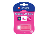 Verbatim PinStripe USB Drive - Clé USB - 8 Go - USB 2.0 47397