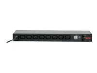 PDU en rack commuté APC AP7920B - Unité de distribution d'alimentation - CA 200/208/230 V - 2300 VA - Ethernet - entrée : IEC 60320 C14 - connecteurs de sortie : 8 (power IEC 60320 C13) - 1U - 19" - noir - pour P/N: SMTL1000RMI2UC, SMX1000C, SMX1500RM2UC, SMX1500RM2UCNC, SMX750C, SMX750CNC AP7920B