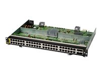 HPE Aruba 6400 48-port 1GbE Class 4 PoE and 4-port SFP56 v2 Module - Commutateur - C3 - 48 x 10/100/1000 (PoE) + 4 x 50 Gigabit Ethernet SFP56 - Montable sur rack - PoE - pour P/N: R0X27C, R0X38C, R0X39C, R0X40C, R0X41C, R0X42C, R0X43C R0X39C