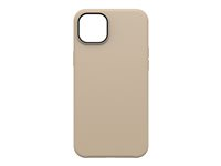 OtterBox Symmetry Series - Coque de protection pour téléphone portable - compatibilité avec MagSafe - polycarbonate, caoutchouc synthétique - don't even chai (marron) - pour Apple iPhone 14 Plus 77-88474