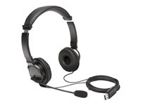 Kensington USB Hi-Fi Headphones with Mic - Micro-casque - sur-oreille - filaire - USB-A - noir K97601WW