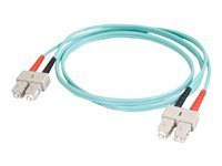 C2G SC-SC 10Gb 50/125 OM3 Duplex Multimode PVC Fiber Optic Cable (LSZH) - Câble réseau - SC multi-mode (M) pour SC multi-mode (M) - 2 m - fibre optique - duplex - 50 / 125 microns - OM3 - sans halogène - turquoise 85514