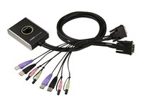 Uniformatic MINI KVM DVI 2 PORTS USB + AUDIO - Commutateur écran-clavier-souris/audio/USB - 2 x KVM port(s) - de bureau 71106