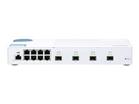 QNAP QSW-M408S - Commutateur - Géré - 8 x 10/100/1000 + 4 x 10 Gigabit SFP+ - de bureau QSW-M408S