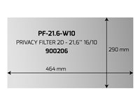 PORT Professional - Filtre anti-indiscrétion - Largeur 21,5 pouces 900206