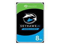Seagate SkyHawk AI ST8000VE001 - Disque dur - 8 To - interne - 3.5" - SATA 6Gb/s - mémoire tampon : 256 Mo - avec 3 ans de Seagate Rescue Data Recovery ST8000VE001