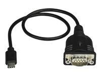 StarTech.com Câble adaptateur USB-C vers série - USB C vers RS232 - Compatible avec Windows / macOS / Linux - Câble USB / série - DB-9 (M) pour 24 pin USB-C (M) - 40 cm - vis moletées ICUSB232C