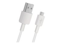 DLH - Câble USB - Micro-USB de type B (M) pour USB (M) - 1 m - blanc DY-TU1702W