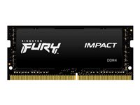 Kingston FURY Impact - DDR4 - module - 16 Go - SO DIMM 260 broches - 2666 MHz / PC4-21300 - CL15 - 1.2 V - mémoire sans tampon - non ECC - noir KF426S15IB1/16