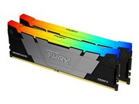 Kingston FURY Renegade RGB - DDR4 - kit - 16 Go: 2 x 8 Go - DIMM 288 broches - 3200 MHz / PC4-25600 - CL16 - 1.2 V - mémoire sans tampon - non ECC - noir KF432C16RB2AK2/16