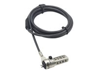 DICOTA Security W-Lock Masterkeyed - Câble de sécurité - noir - 2 m D31566