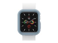OtterBox EXO EDGE - Pare-chocs pour montre intelligente - polycarbonate, TPE - bleu de la brume du lac - conception lisse - pour Apple Watch (44 mm) 77-81217