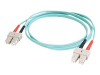 C2G SC-SC 10Gb 50/125 OM3 Duplex Multimode PVC Fiber Optic Cable (LSZH) - Câble réseau - SC multi-mode (M) pour SC multi-mode (M) - 10 m - fibre optique - duplex - 50 / 125 microns - OM3 - sans halogène - turquoise 85518