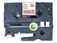 Brother TZe-RE54 - Satin - or sur rose - Rouleau (2,4 cm x 4 m) 1 cassette(s) bande de ruban - pour Brother PT-D600; P-Touch PT-3600, D600, D800, E550, P750, P900, P950; P-Touch EDGE PT-P750 TZERE54