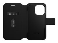 OtterBox Strada Series Via - Étui à rabat pour téléphone portable - compatibilité avec MagSafe - polyuréthane, polycarbonate - noir - pour Apple iPhone 14 Pro Max 77-88742