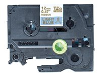 Brother TZe-RL34 - Satin - or sur bleu clair - Rouleau (1,2 cm x 4 m) 1 cassette(s) bande de ruban - pour Brother PT-D210, D600, H110; P-Touch PT-1005, 1880, E800, H110; P-Touch Cube Plus PT-P710 TZERL34