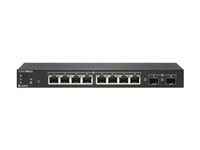 SonicWall Switch SWS12-8POE - Commutateur - Géré - 8 x 10/100/1000 (PoE) + 2 x Gigabit SFP - de bureau - PoE (55 W) - avec 1 an de support 24 x 7 02-SSC-8367