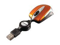 Verbatim Go Mini Optical Travel Mouse - Souris - droitiers et gauchers - optique - filaire - USB - Orange volcanique 49023