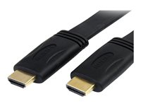 StarTech.com Câble plat - HDMI vers HDMI avec Ethernet - Ultra HD 4k x 2k - Câble HDMI avec Ethernet - HDMI mâle pour HDMI mâle - 1.8 m - noir HDMIMM6FL