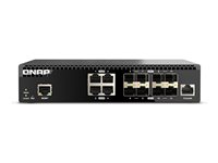 QNAP QSW-M3212R-8S4T - Commutateur - Géré - 4 x 100/1000/2.5G/5G/10GBase-T + 8 x Ethernet 10 Go SFP+ - Montable sur rack QSW-M3212R-8S4T