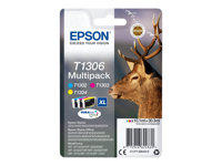 Epson T1306 Multipack - Pack de 3 - 30.3 ml - XL - jaune, cyan, magenta - original - cartouche d'encre - pour Stylus Office BX630, BX635, BX935; WorkForce WF-3010, 3520, 3530, 3540, 7015, 7515, 7525 C13T13064012