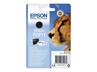 Epson T0711 - 7 ml - noir - original - emballage coque avec alarme radioélectrique - cartouche d'encre - pour Stylus DX4400, DX4450, S20, S21, SX100, SX110, SX115; Stylus Office B40W C13T07114022