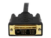 StarTech.com Câble HDMI vers DVI-D M/M 1,5 m - Cordon HDMI vers DVI-D Mâle / Mâle - 1,5 Mètres Noir - Plaqués Or - Câble adaptateur - DVI-D mâle pour HDMI mâle - 1.5 m - blindé - noir HDDVIMM150CM