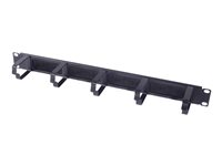 Uniformatic - Barre de gestion de câble avec bande de brosse - montable sur rack - noir - 1U - 19" 27130