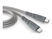 Force Power - Câble Lightning - 24 pin USB-C mâle pour Lightning mâle - 1.2 m - Certifié MFI - gris - Prise en charge de Power Delivery, ultra renforcé, Charge rapide FPCBLMFIC1.2MRG
