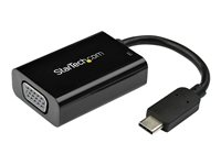 StarTech.com Adaptateur vidéo USB-C vers VGA avec USB Power Delivery - Convertisseur USB Type-C vers HD15 - M/F - 2048x1280 (CDP2VGAUCP) - Adaptateur USB / VGA - 24 pin USB-C (M) pour HD-15 (VGA), USB-C (alimentation uniquement) (F) - Displayport 1.2/Thunderbolt 3 - 15 m - USB Power Delivery (60W), prise en charge de 2 048 x 1 280 à 60 Hz - noir CDP2VGAUCP
