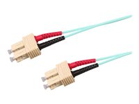 Uniformatic - Câble réseau - SC multi-mode (M) pour SC multi-mode (M) - 1 m - fibre optique - 50 / 125 microns - OM3 - sans halogène - aqua 21201