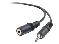 C2G - Rallonge de câble audio - mini-phone stereo 3.5 mm mâle pour mini-phone stereo 3.5 mm femelle - 3 m - blindé - moulé 80093
