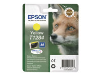 Epson T1284 - Taille M - jaune - original - emballage coque avec alarme radioélectrique/ acoustique - cartouche d'encre - pour Stylus S22, SX230, SX235, SX420, SX430, SX435, SX438, SX440, SX445; Stylus Office BX305 C13T12844022