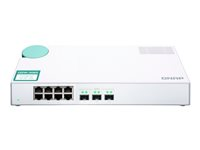 QNAP QSW-308S - Commutateur - non géré - 3 x 10 Gigabit SFP+ + 8 x 10/100/1000 - de bureau QSW-308S