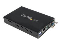 StarTech.com Convertisseur Ethernet Gigabit sur Fibre Optique MonoMode LC - 1000Mb/s - 40km - Convertisseur de média à fibre optique - 1GbE - 1000Base-LX, 1000Base-SX, 1000Base-T - RJ-45 / mode unique LC - jusqu'à 40 km - 1310 nm - pour P/N: SVA12M2NEUA, SVA12M5NA ET1000S40LC2