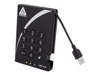 Apricorn Aegis Padlock 3.0 - Disque dur - chiffré - 1 To - externe (portable) - USB 3.0 - 5400 tours/min - mémoire tampon : 8 Mo - FIPS 197, 256-bit AES-XTS 4ZP1P31362