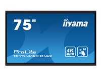 iiyama ProLite TE7514MIS-B1AG - Classe de diagonale 75" écran LCD rétro-éclairé par LED - signalétique numérique interactive - avec écran tactile - 4K UHD (2160p) 3840 x 2160 - noir mat TE7514MIS-B1AG