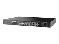 Lenovo ThinkSystem DB610S - Commutateur - Géré - 24 x 32Gb Fibre Channel SFP+ - de bureau, Montable sur rack - avec émetteur-récepteur SWL SFP+ 24 x 16 Go par seconde 7D8PA001WW