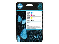 HP 950/951 - Pack de 4 - noir, jaune, cyan, magenta - original - cartouche d'encre - pour Officejet Pro 251dw, 276dw, 8100, 8600, 8610, 8620, 8630 6ZC65AE#301