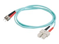 C2G SC-ST 10Gb 50/125 OM3 Duplex Multimode PVC Fiber Optic Cable (LSZH) - Câble réseau - ST multi-mode (M) pour SC multi-mode (M) - 3 m - fibre optique - duplex - 50 / 125 microns - OM3 - sans halogène - turquoise 85524