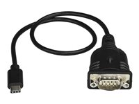 StarTech.com Câble adaptateur USB-C vers série DB9 RS232 avec rétention COM (ICUSB232PROC) - Câble USB / série - DB-9 (M) pour 24 pin USB-C (M) - 40 cm - noir ICUSB232PROC