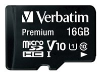 Verbatim - Carte mémoire flash (adaptateur microSDHC - SD inclus(e)) - 16 Go - Class 10 - micro SDHC 44082
