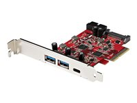 StarTech.com Carte PCIe USB 5 Ports - Carte PCI Express USB 3.1 10Gbps Gen 2 avec 1x USB-C & 2x USB-A - 1x IDC 2 Ports (Connecteur Interne USB 5Gbps) - Carte Contrôleur USB C (PEXUSB312A1C1H) - adaptateur USB - PCIe 3.0 x4 - USB-C 3.1 Gen 2 x 2 + USB-C 3.2 Gen 2 x 1 PEXUSB312A1C1H