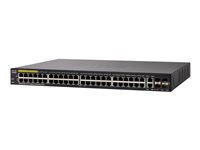 Cisco Small Business SG350-52MP - Commutateur - C3 - Géré - 48 x 10/100/1000 (PoE+) + 2 x combo Gigabit Ethernet / SFP Gigabit + 2 x Gigabit SFP - Montable sur rack - PoE+ (740 W) - remanufacturé SG350-52MP-K9UK-RF